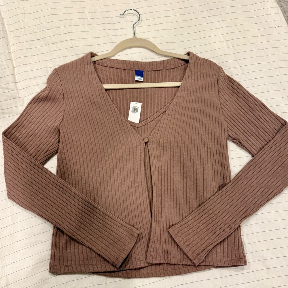 NWT: Matching Set Ribbed V-Neck Cardigan & Tank